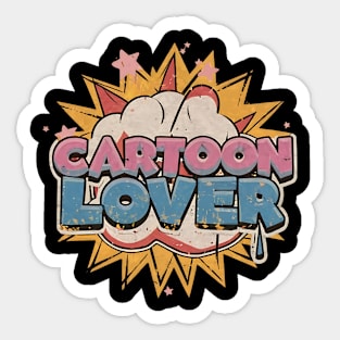 Hippie Hilarity: Cartoon Lover's 80s Flashback Sticker